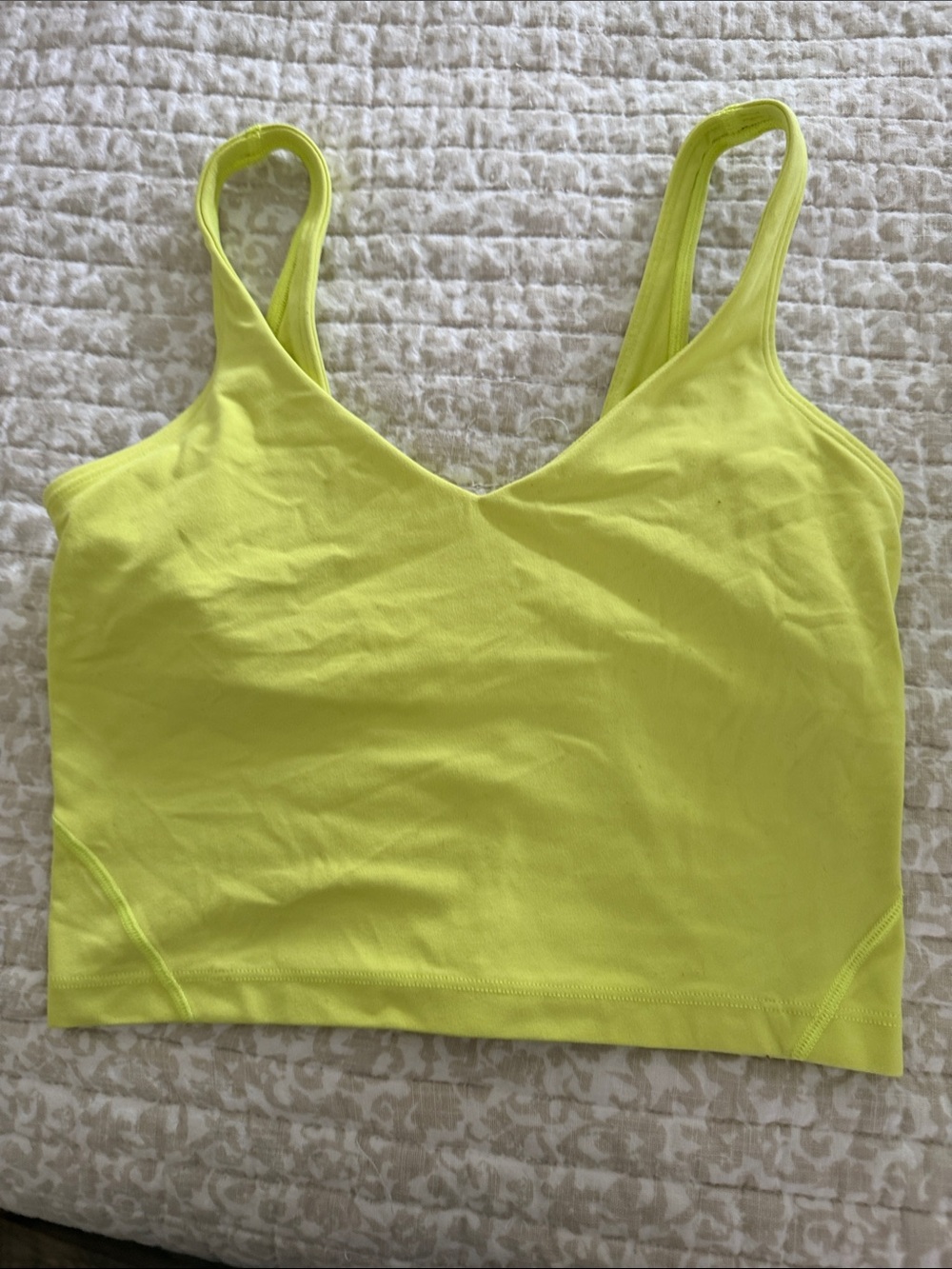 lululemon athletica Neon Yellow Racerback Workout Tank